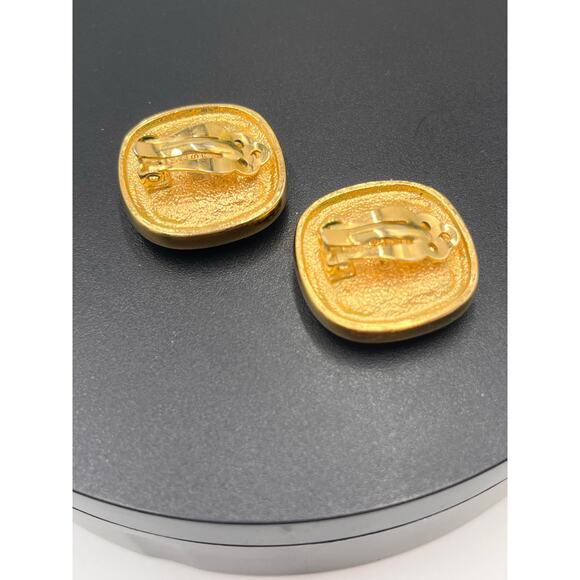 Vintage Swarovski SAL 1980 Large Blue Crystal Pave Crystals Clip on Earrings - Picture 4 of 8